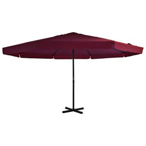 vidaXL Garden Parasol Bordeaux Red Polyester, Aluminum Extra Large