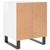vidaXL Bedside Cabinet Set of 2 High gloss white Engineered wood, Metal