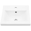vidaXL Bathroom Furniture Set Concrete grey, White Engineered wood, Ceramic