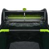 vidaXL Lawn Sweeper Black and Green PP body Medium Height-Adjustable