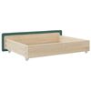 vidaXL Bed Drawer Dark Green Engineered Wood, Velvet Medium Bed Drawer