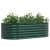 vidaXL Garden Raised Bed Green 63" x 31.5" x 17.3" Steel