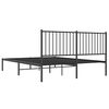 vidaXL Bed Frame Black Powder-coated steel King Size Bed Frame