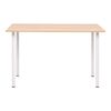 vidaXL Dining Table Oak and White Engineered wood, Steel Medium Durable