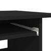 vidaXL Desk Black Engineered wood Compact Desk Rectangular Modern