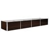 vidaXL Raised Bed Brown Galvanized Steel 126.0 x 31.5 x 17.7 in