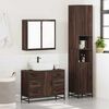 vidaXL Bathroom Furniture Set Brown Oak Engineered Wood, Metal, Glass