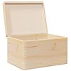 vidaXL Wooden Box Natural wood Solid pine wood Large Wooden Box