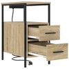 vidaXL Bedside Cabinet with Drawer Sonoma Oak 11.81 x 18.90 x 24.02 in