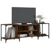 vidaXL TV Cabinet Smoked Oak Engineered wood, metal Medium