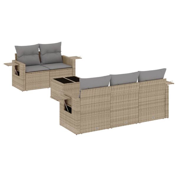 vidaXL Garden Sofa Set Beige