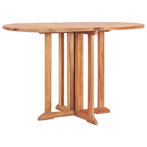 vidaXL Dining Table Natural Teak Solid Teak Wood 47.2 x 27.6 x 29.5 in