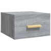 vidaXL Wall-mounted Bedside Cabinet Set of 2 Grey sonoma Engineered wood