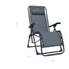 vidaXL Folding Deck Chair Gray Textilene