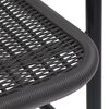 vidaXL Garden Chair Set of 4 Black Plastic rattan Standard Stackable
