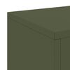 vidaXL Plant Stand 2 pcs Olive green 9.45 x 9.45 x 13.78 in Steel
