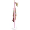vidaXL Coat Stand Pink Powder-coated iron, plastic base with cement Medium