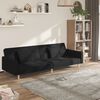 vidaXL Sofa Bed Black 100% polyester, wood, plastic, foam Large