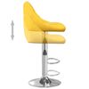 vidaXL Bar Stool Set of 2 Mustard yellow
