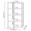 vidaXL 5-Layer Heavy-duty Shelves 3 pcs Gray Steel&Engineered Wood