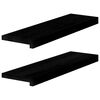 vidaXL Window Sills 2 pcs Dark Brown 27.6x7.9x0.8" Solid Wood Oak