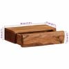 vidaXL Wall Shelves 2 pcs 11.8"x6.7"x3.1" Solid Wood Acacia