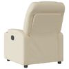 vidaXL Recliner Chair Cream Polyester, Metal, Plywood Recliner Chair