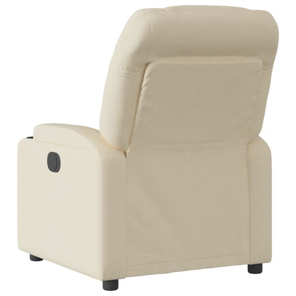 vidaXL Recliner Chair Cream Polyester, Metal, Plywood Recliner Chair