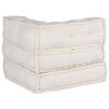 vidaXL Pouffe Cream 100% Cotton 27.6in x 27.6in x 21.3in