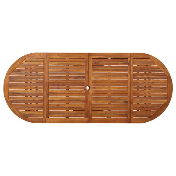 vidaXL Dining Table Natural wood Solid acacia wood Large Durable
