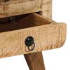 vidaXL Bedside Cabinet Set of 2 Mango Solid rough mango wood Medium