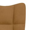 vidaXL Relaxing Chair Brown Velvet (100% polyester), Steel, Foam Standard