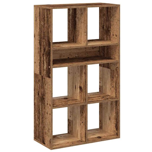 vidaXL Book Cabinet Old Wood Engineered Wood Tall Book Cabinet