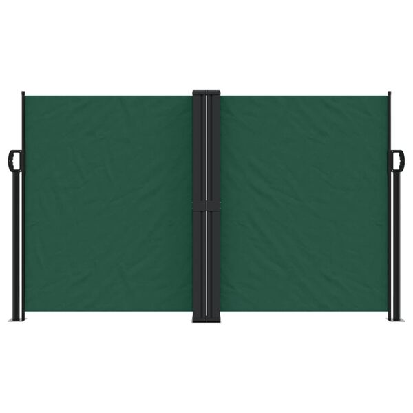 vidaXL Retractable Side Awning Dark green
