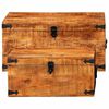 vidaXL Storage Box Rough Mango Wood Multiple Sizes Included Sturdy