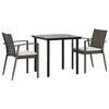 vidaXL Garden Dining Set Brown and Cream White