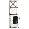 vidaXL Tractor Wine Cabinet White 19.3"x12.2"x67.7" Rough Mango Wood