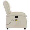 vidaXL Massage Recliner Chair Cream