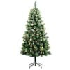 vidaXL Artificial Hinged Christmas Tree Green PVC Large Foldable