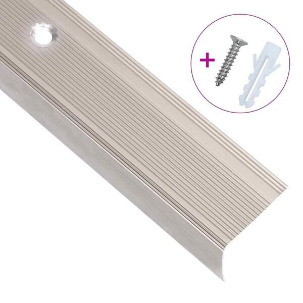 vidaXL Stair Nosings in L-shape 5 pcs Aluminium 39.4 " Champagne