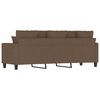 vidaXL 3-seater Sofa Brown Fabric (100% polyester), metal, textilene, foam