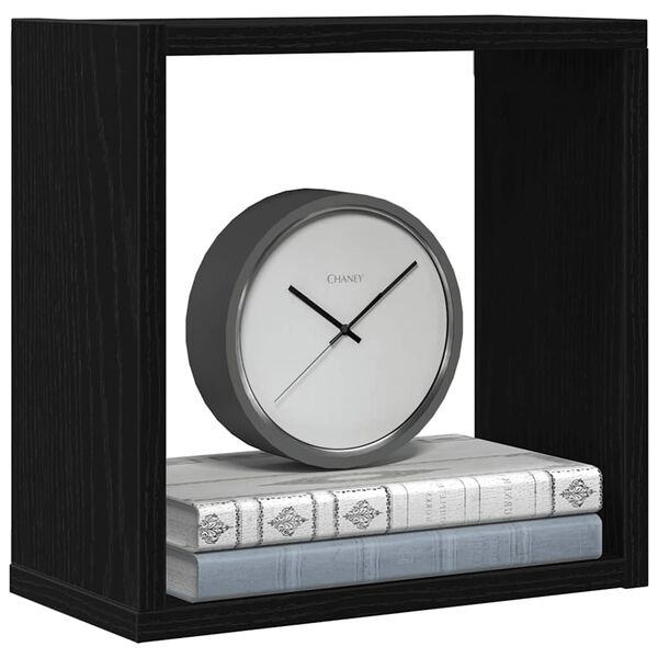 vidaXL Wall Cube Shelves 6 pcs Black Oak 11.8x5.9x11.8" Engineered Wood