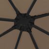 vidaXL Gazebo Taupe and Black Polyester fabric, Steel 10ft