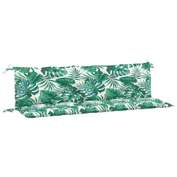 vidaXL Garden Bench Cushion Set of 2 Leaf Pattern