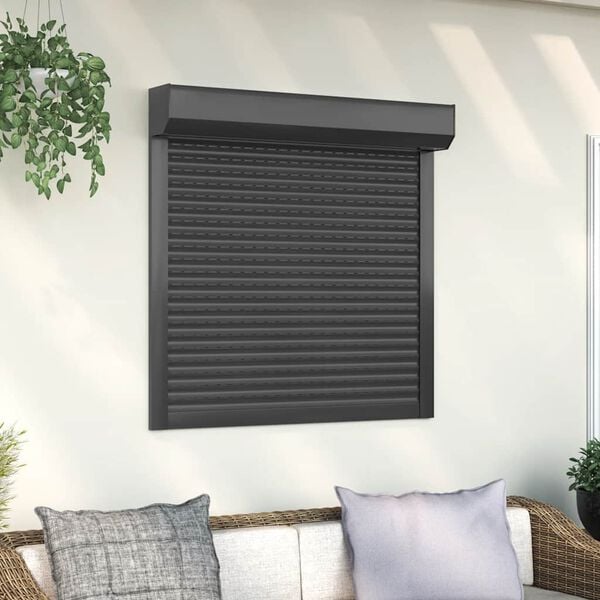 vidaXL Roller Shutter Aluminium 39.4x39.4" Anthracite