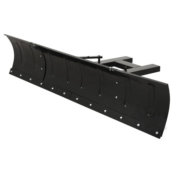 vidaXL Snow Plow Black Powder-coated steel, rubber Large