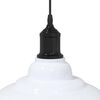 vidaXL Pendant Lamp Gloss White Metal Medium Pendant Lamp Circular