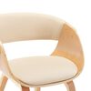 vidaXL Dining Chair Set of 4 Cream and light brown