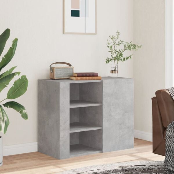vidaXL Wall Cabinet Concrete Grey Engineered Wood Medium Wall Cabinet