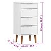 vidaXL Drawer Cabinet White Solid pine wood Standard Drawer Cabinet